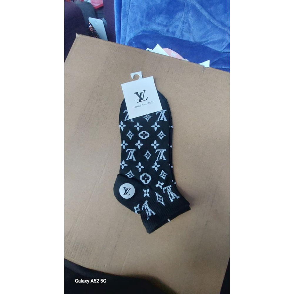 5 piece Monogram Unisex Ankle Socks women's 7-10 - Picture 6 of 7